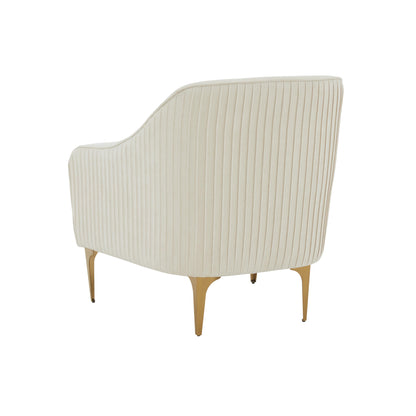 Lana Cream Velvet Accent Chair