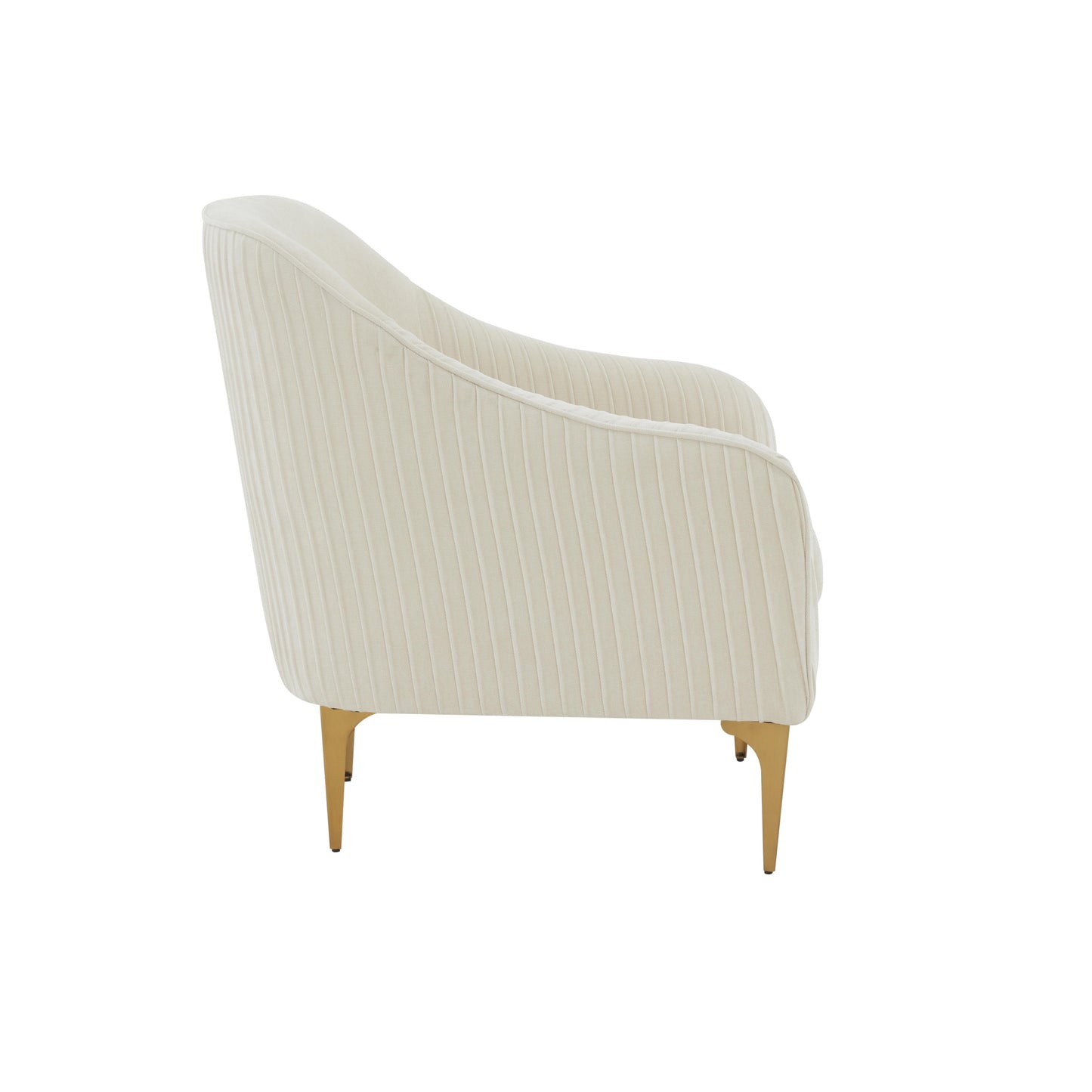 lana cream velvet accent chair