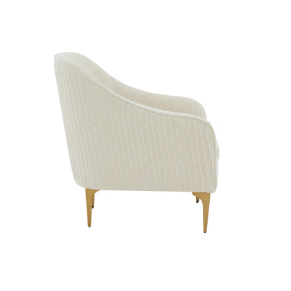 Lana Cream Velvet Accent Chair