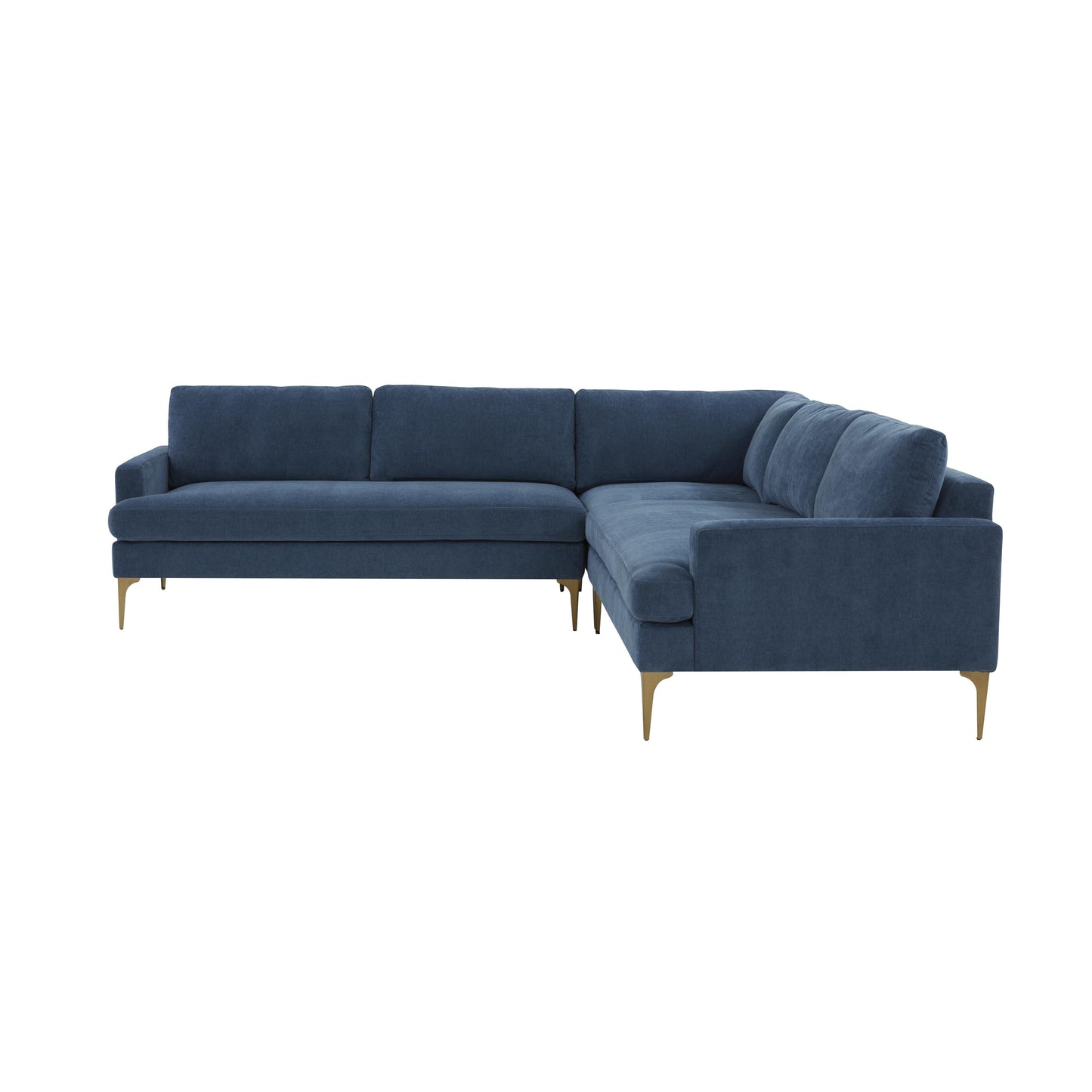 lana blue velvet l-sectional