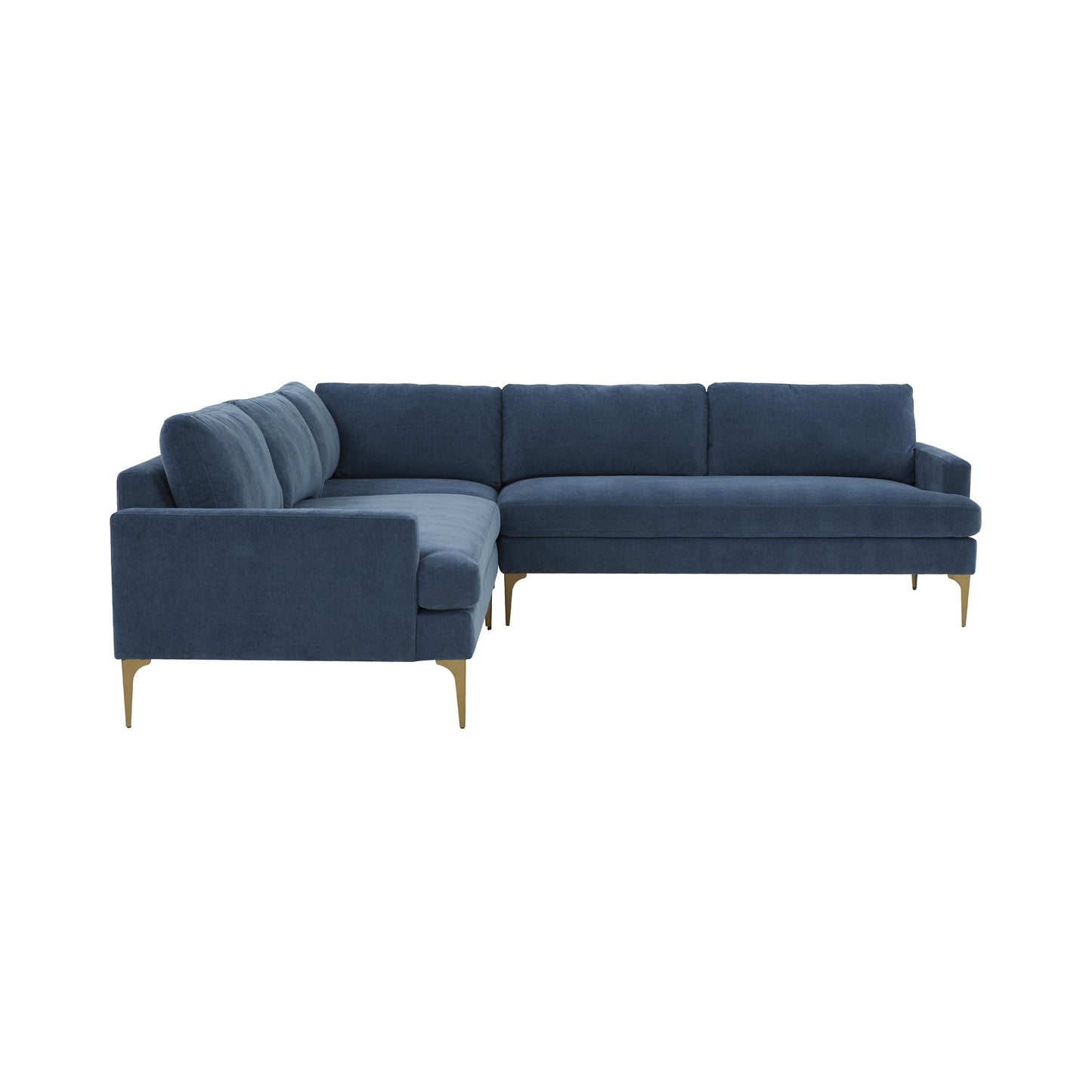 lana blue velvet l-sectional