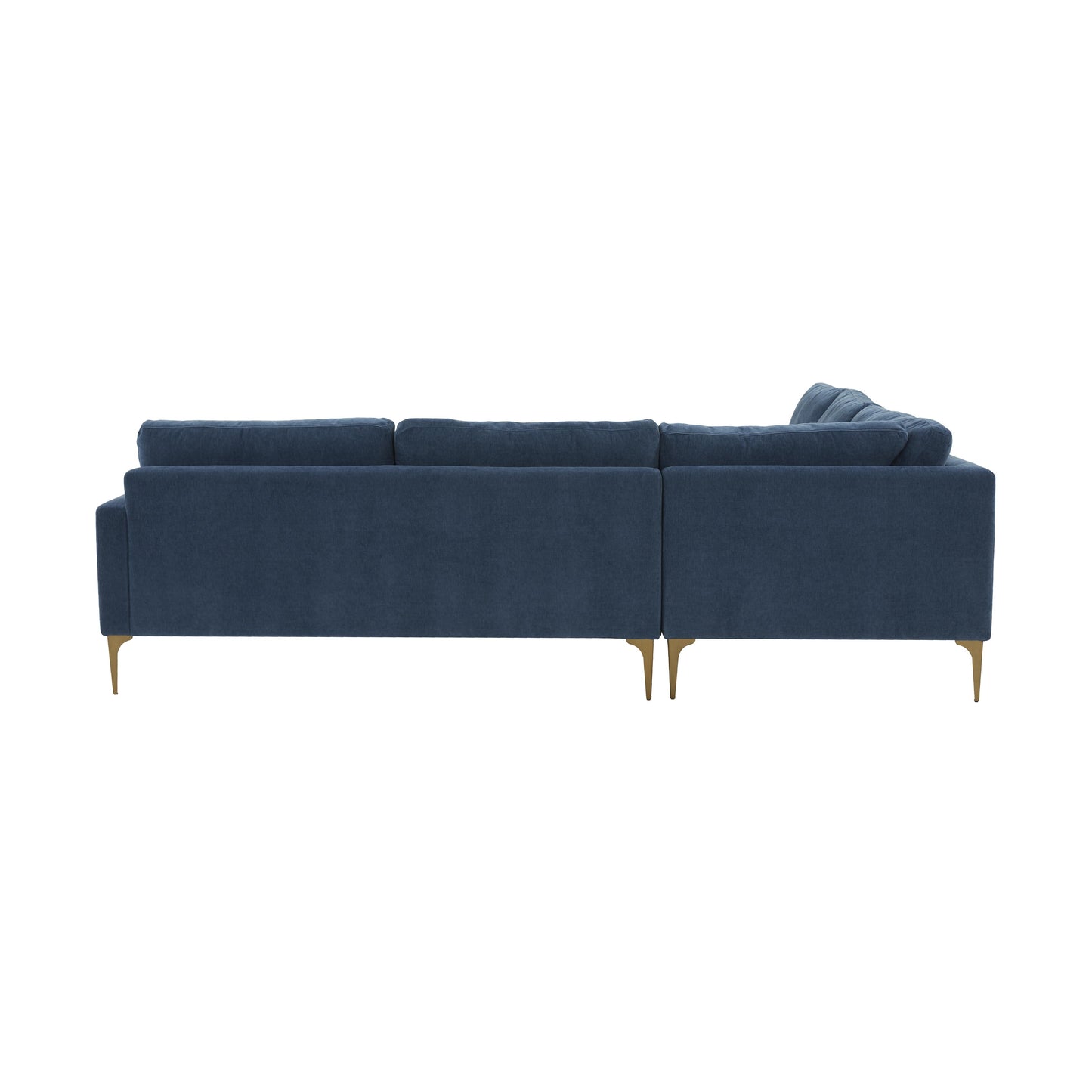 lana blue velvet l-sectional