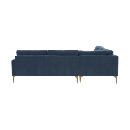 Lana Blue Velvet L-Sectional