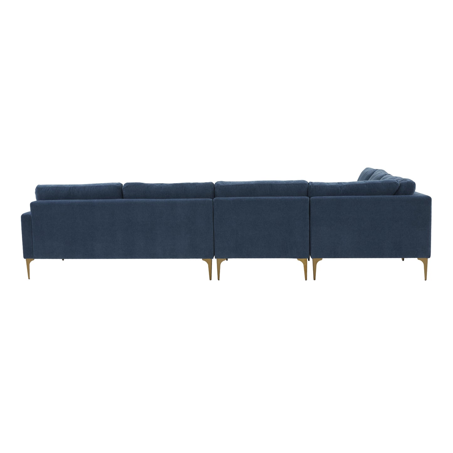 lana blue velvet large l-sectional