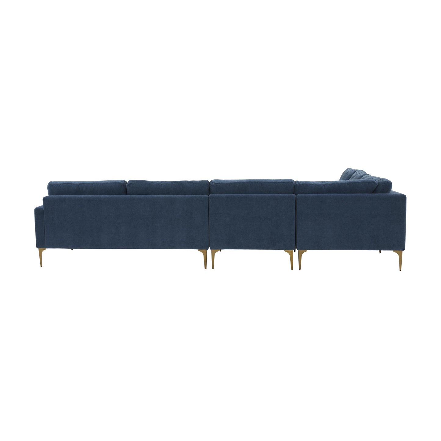 lana blue velvet large l-sectional