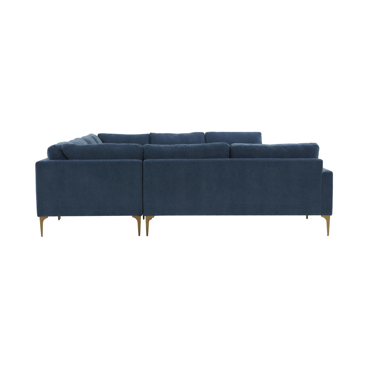 lana blue velvet u-sectional