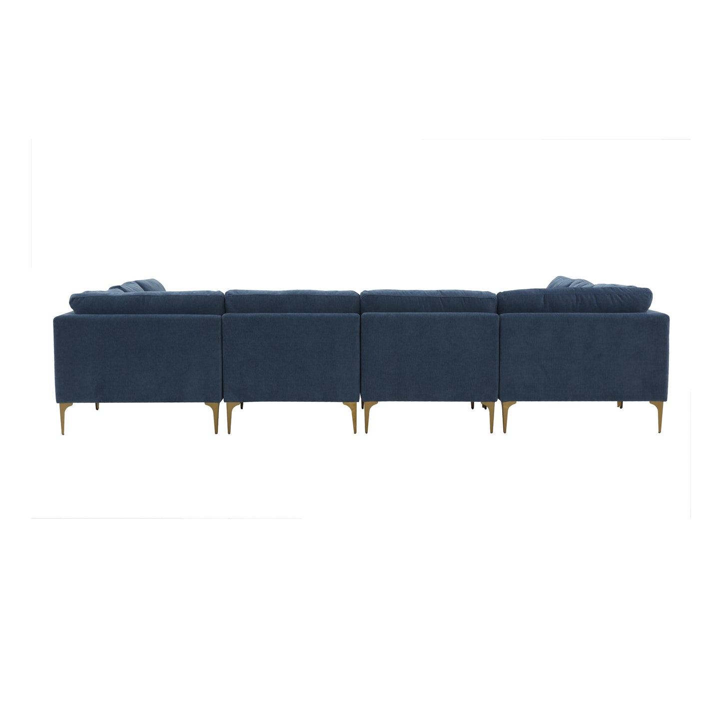 lana blue velvet u-sectional