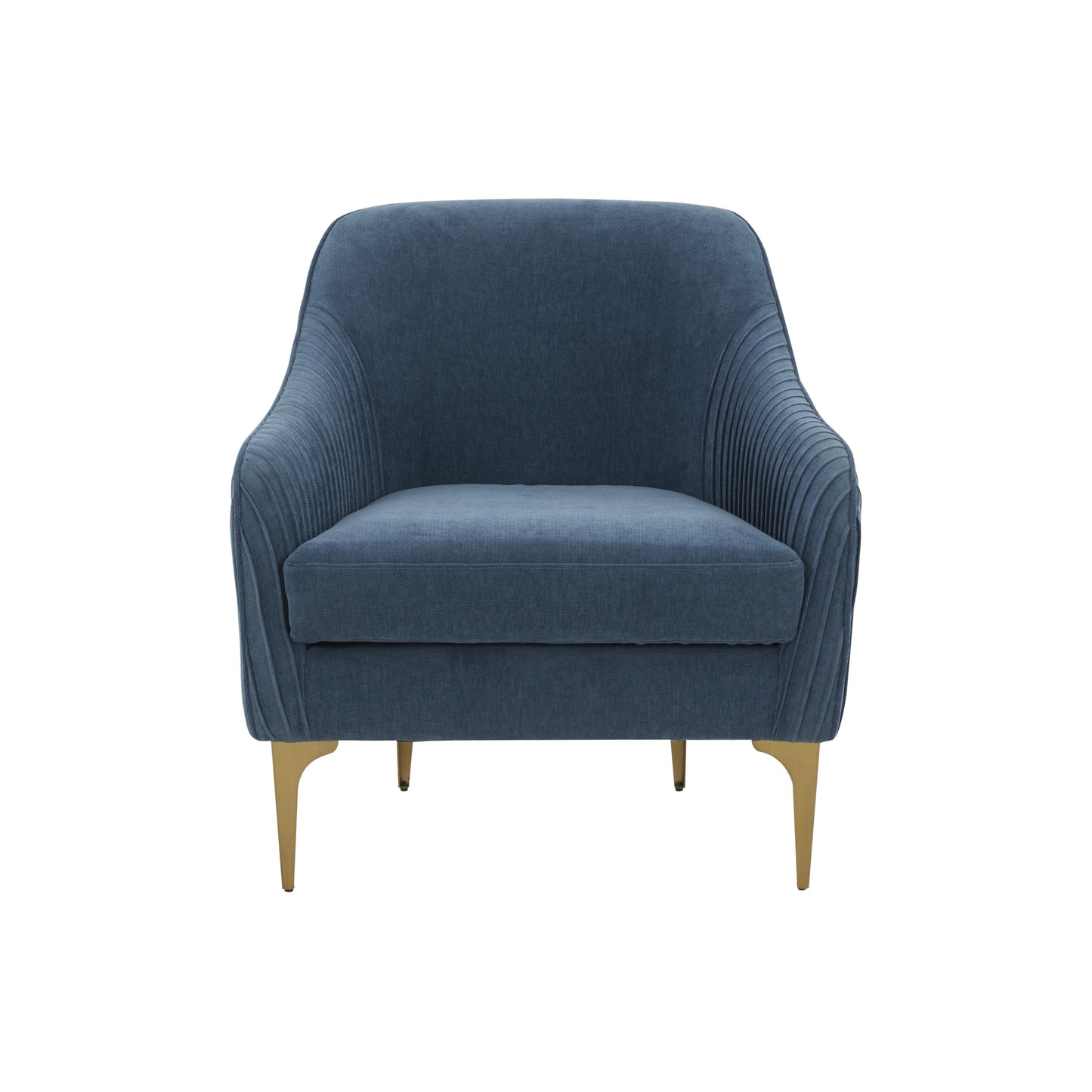 lana blue velvet accent chair