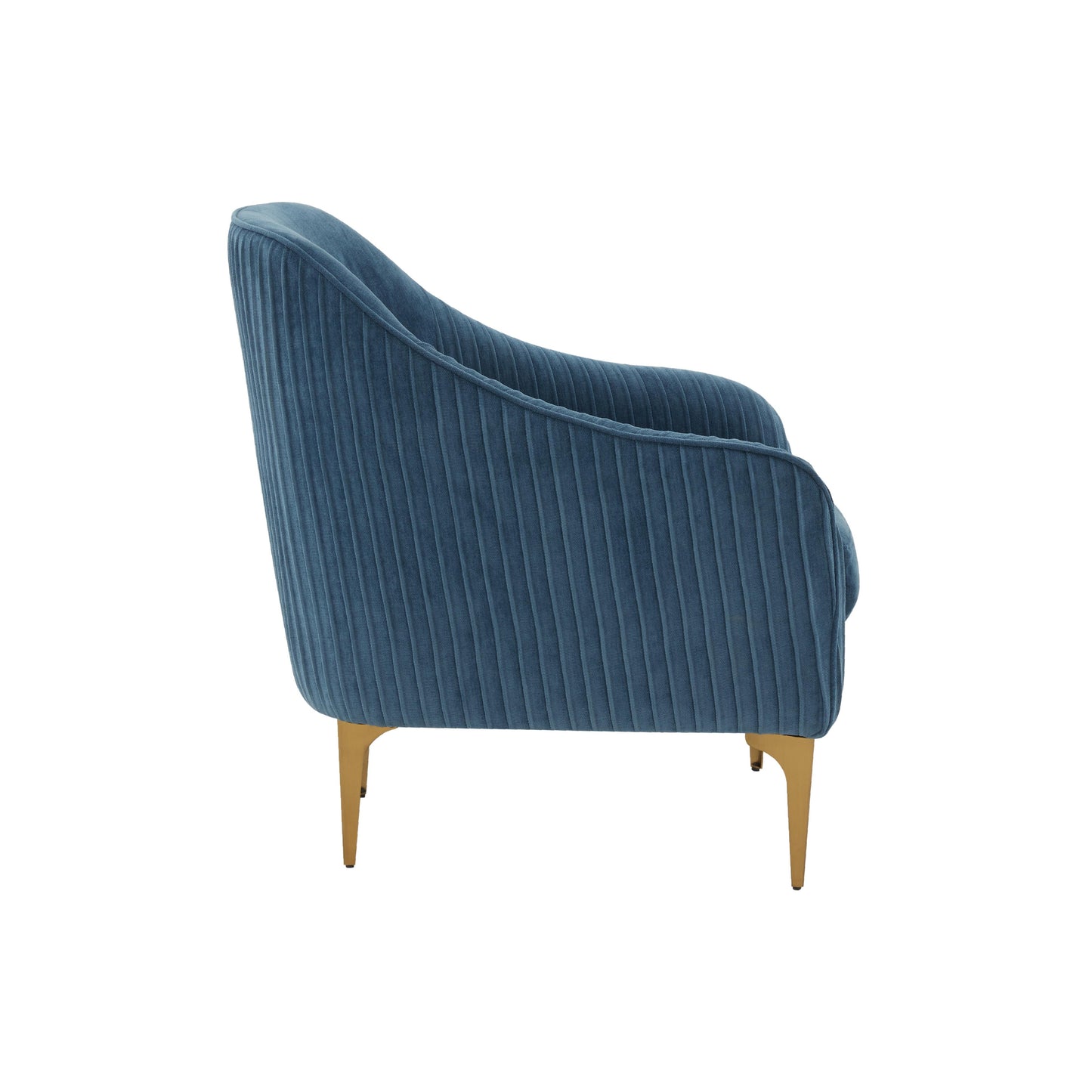 lana blue velvet accent chair