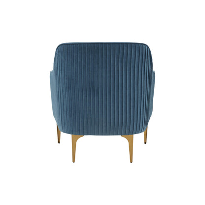 Lana Blue Velvet Accent Chair