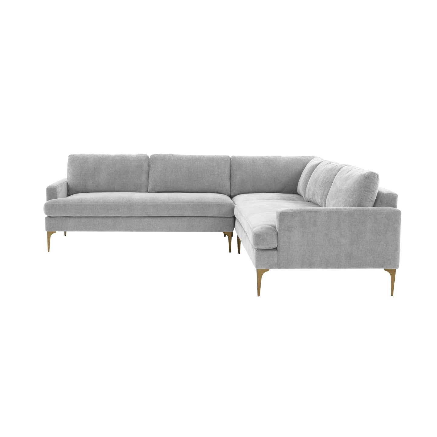 lana gray velvet l-sectional