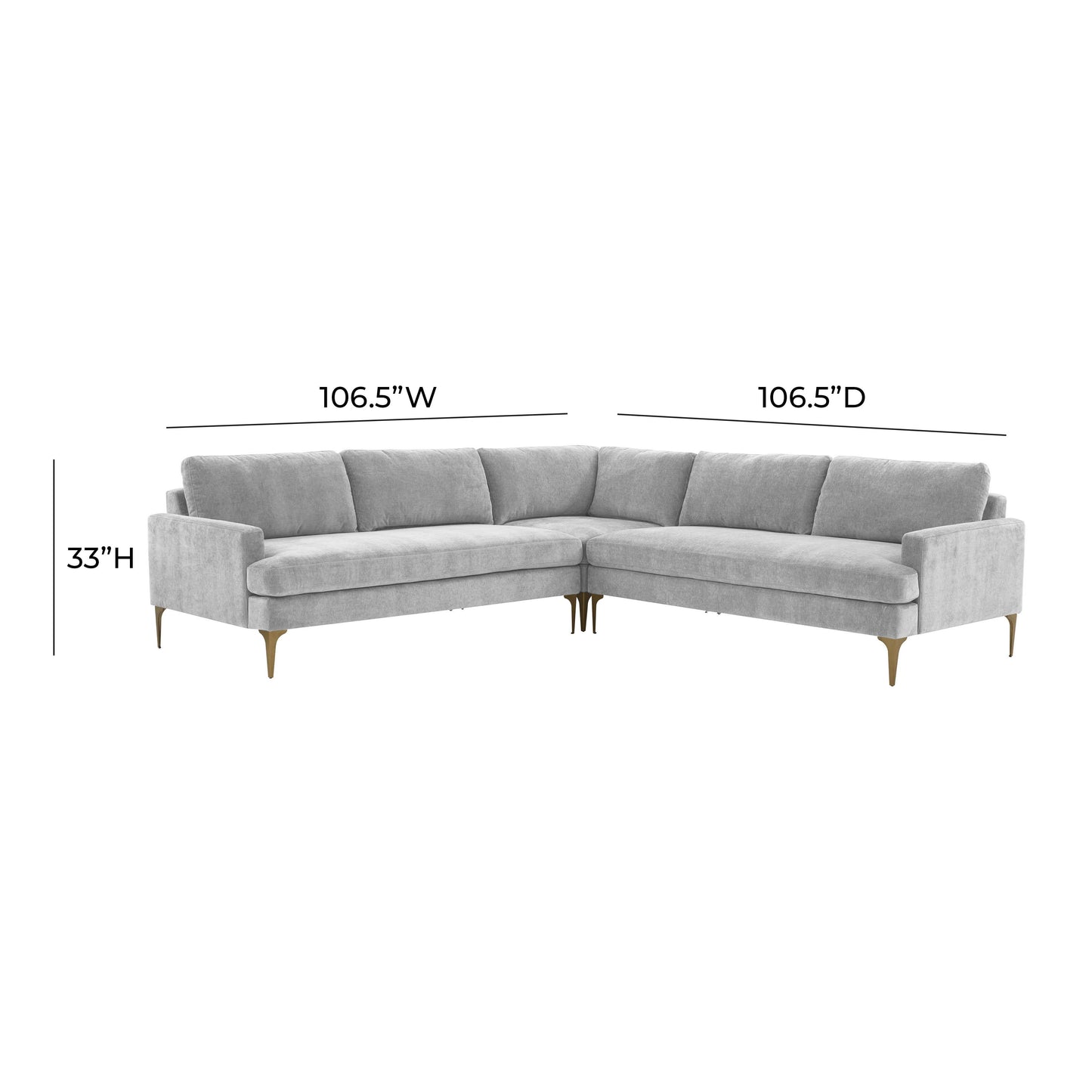 lana gray velvet l-sectional