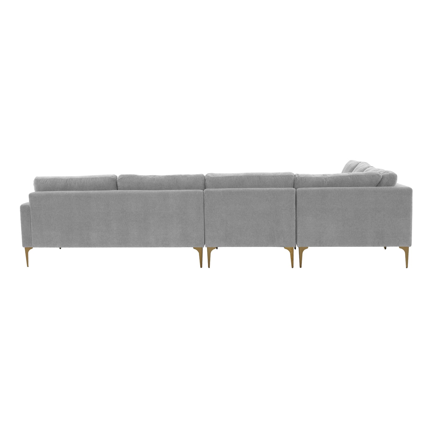 lana gray velvet large l-sectional