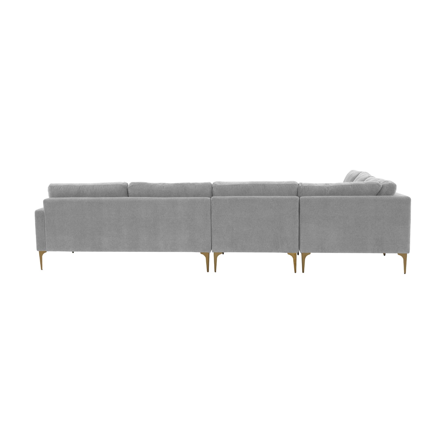 lana gray velvet large l-sectional