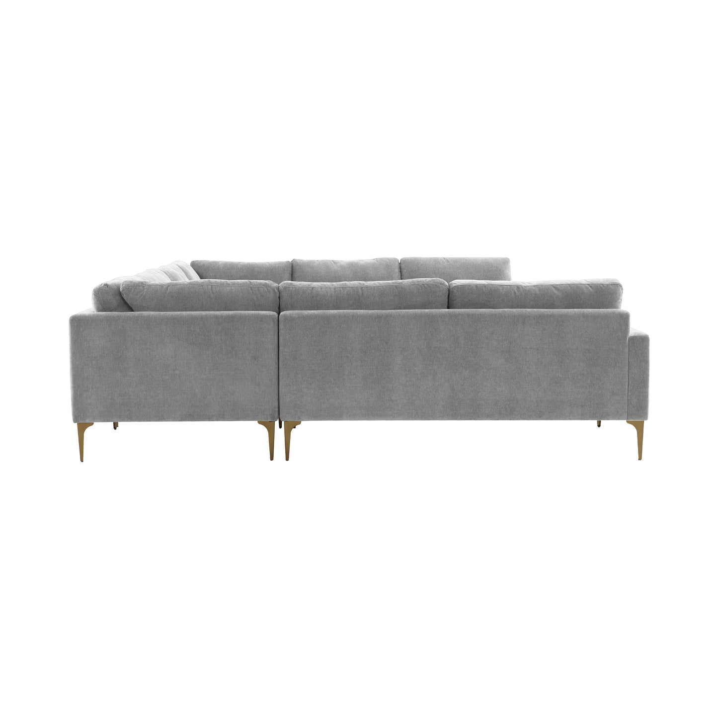 lana gray velvet u-sectional