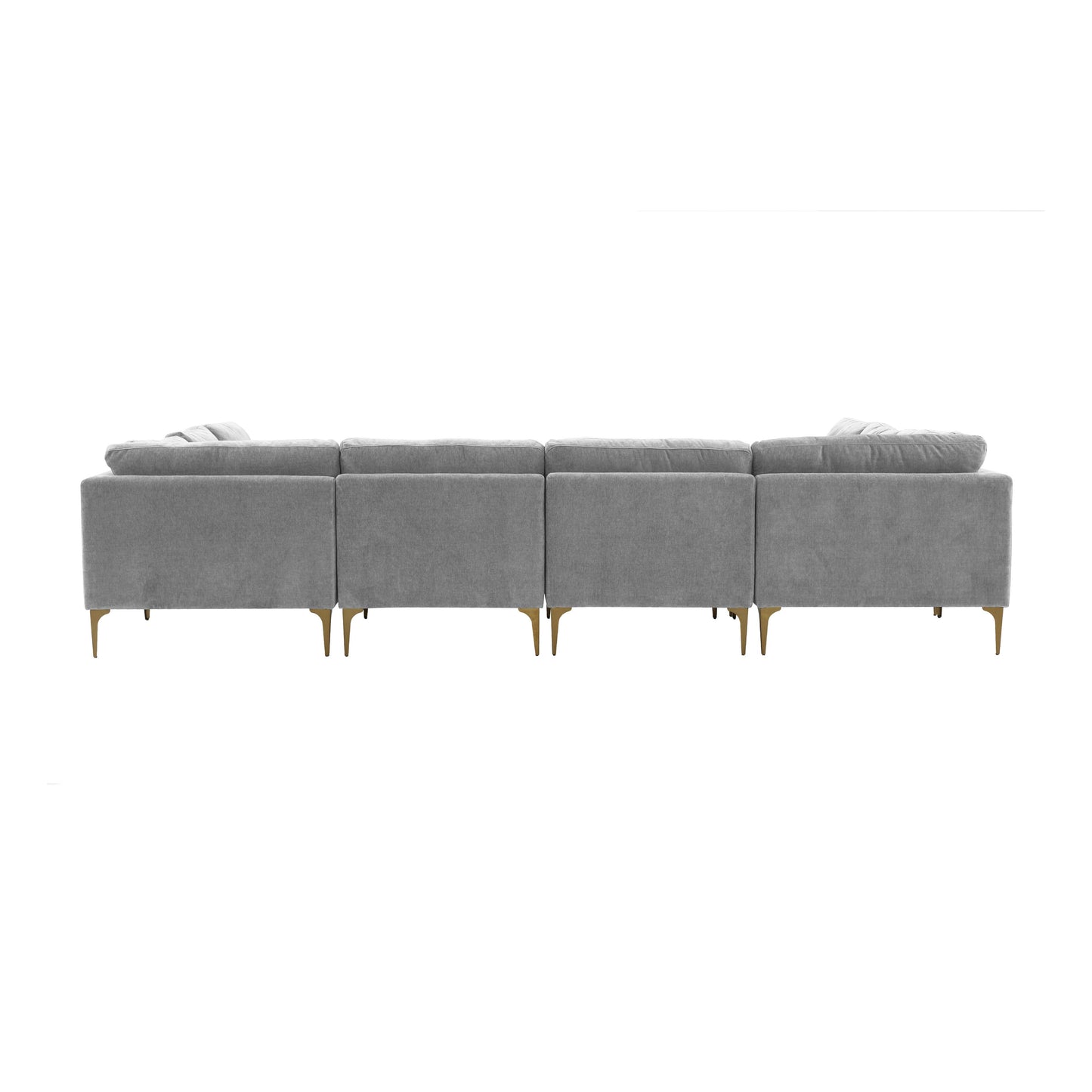 lana gray velvet u-sectional