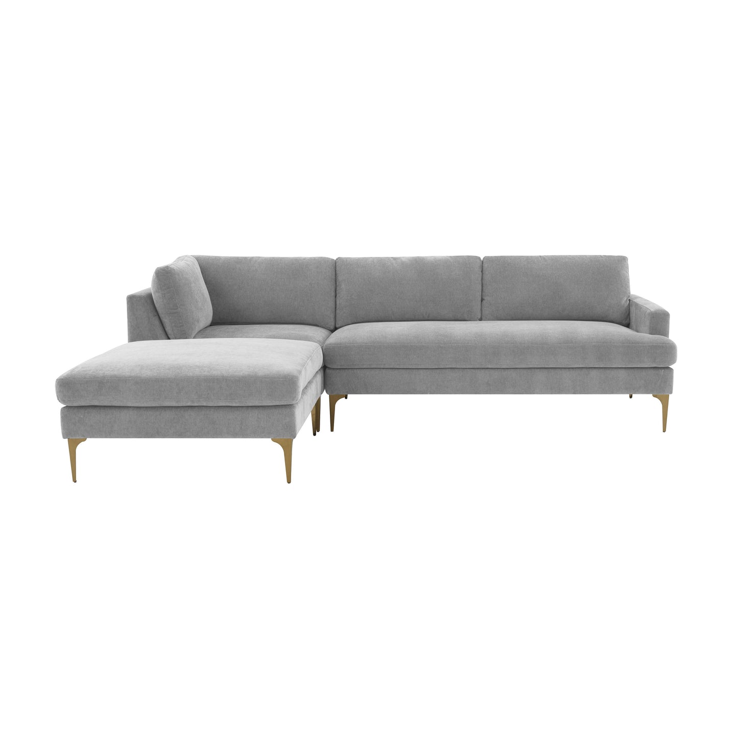 lana gray velvet laf chaise sectional