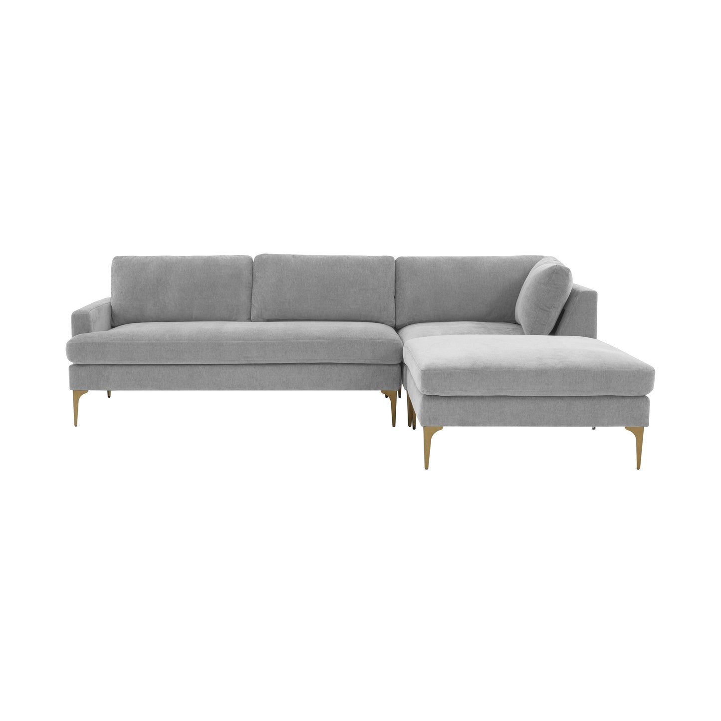 lana gray velvet raf chaise sectional