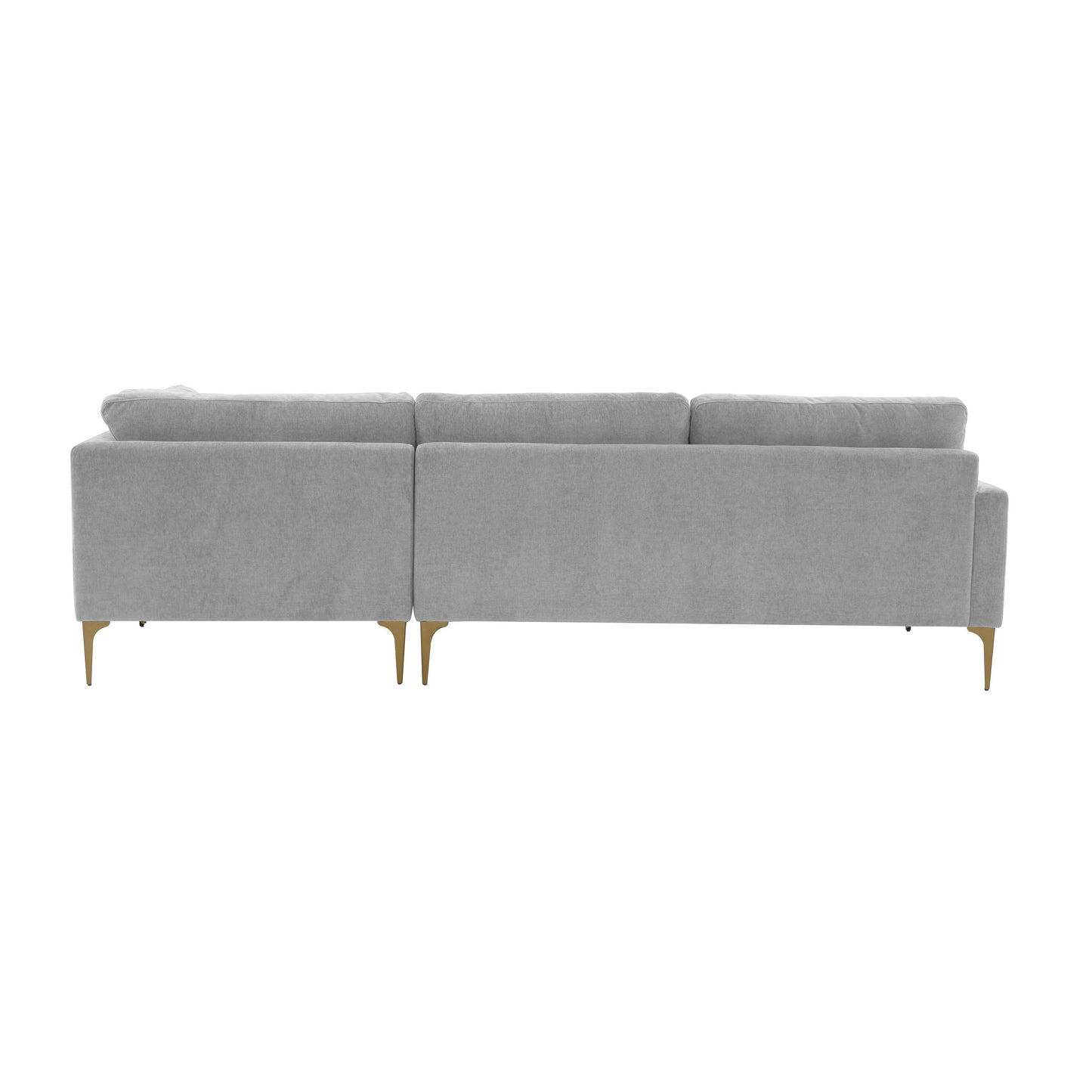 lana gray velvet raf chaise sectional