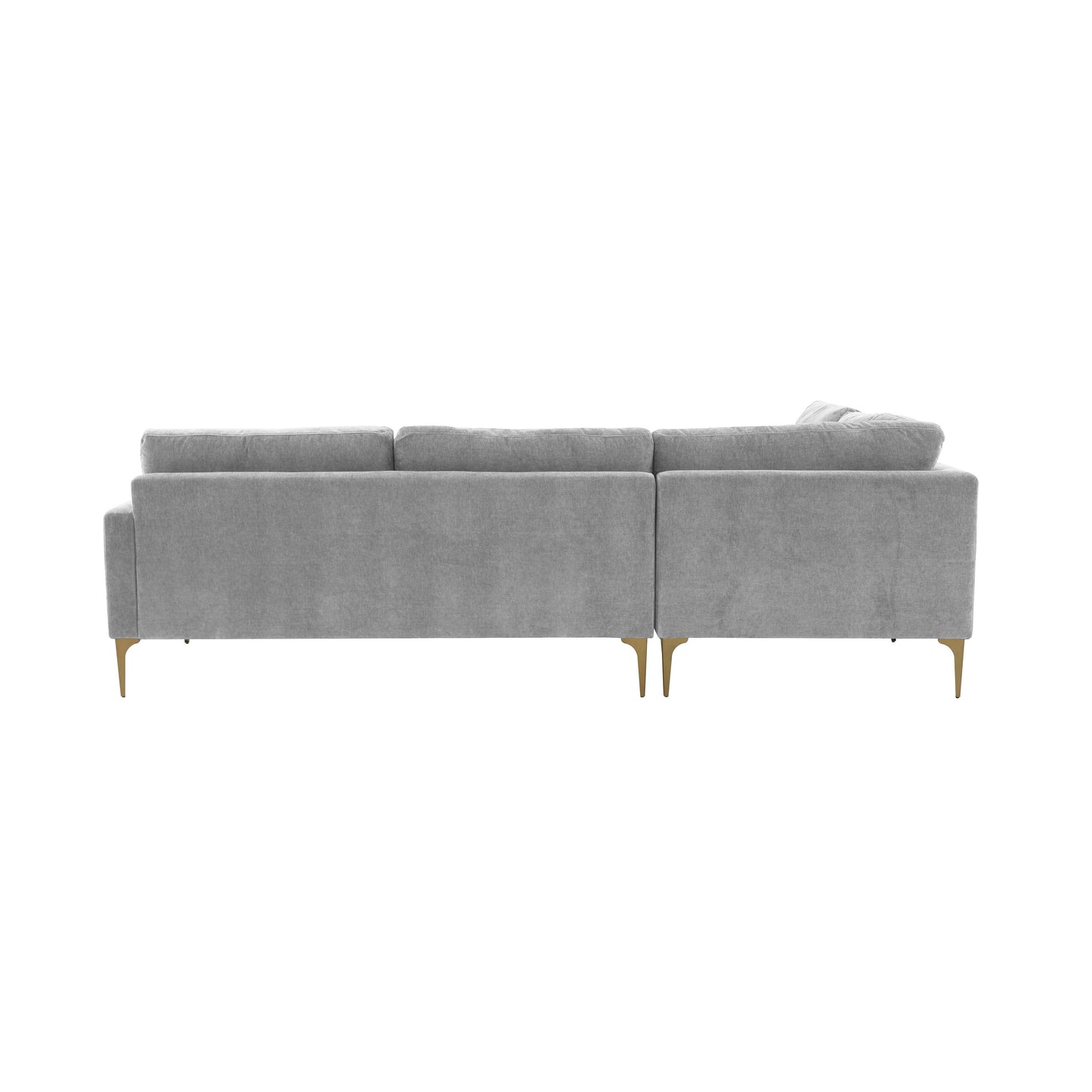 lana gray velvet large laf chaise sectional