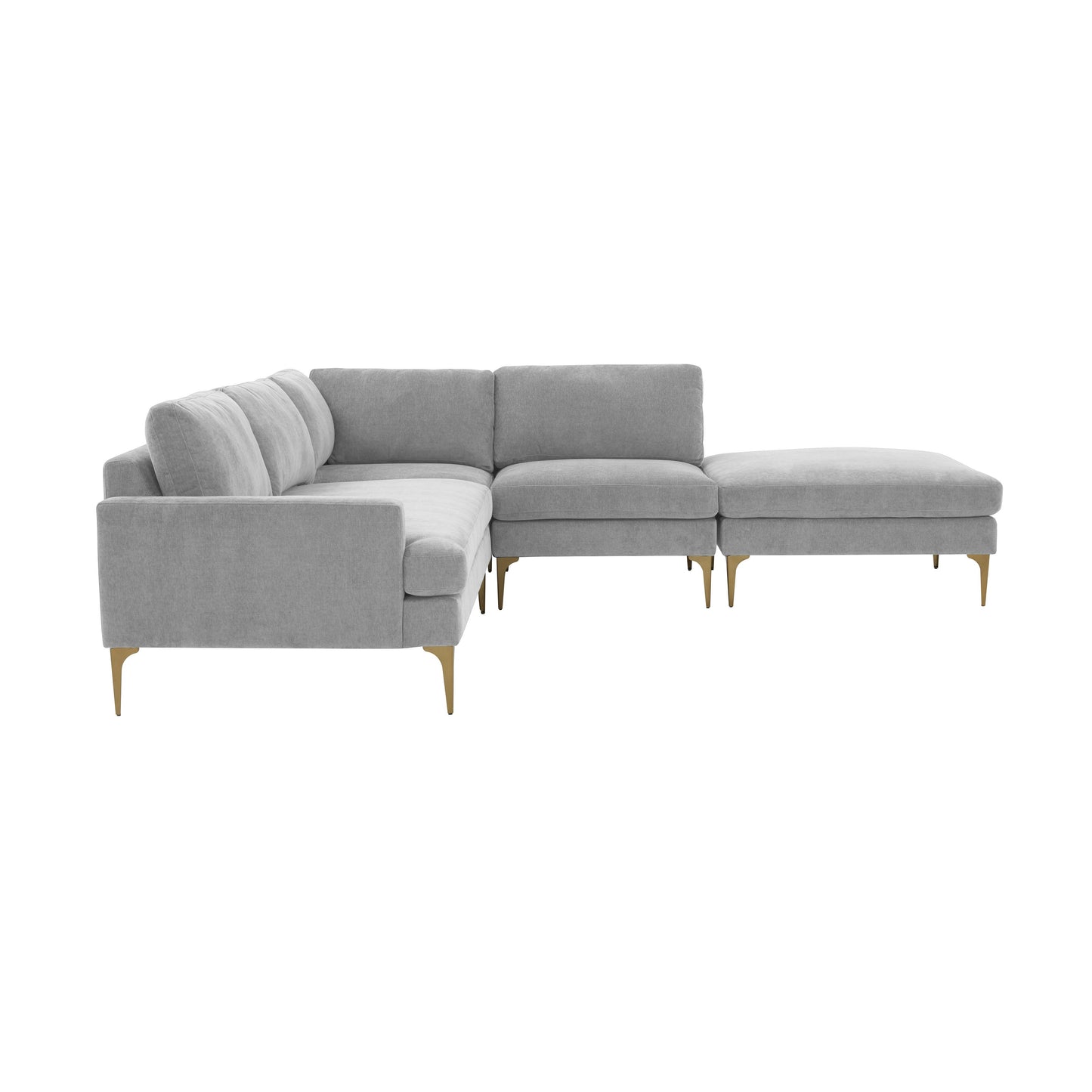 lana gray velvet large raf chaise sectional