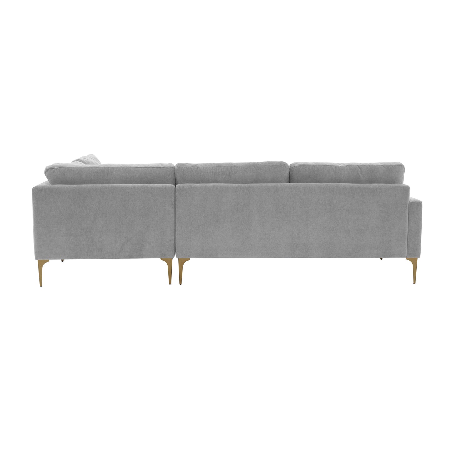 lana gray velvet large raf chaise sectional