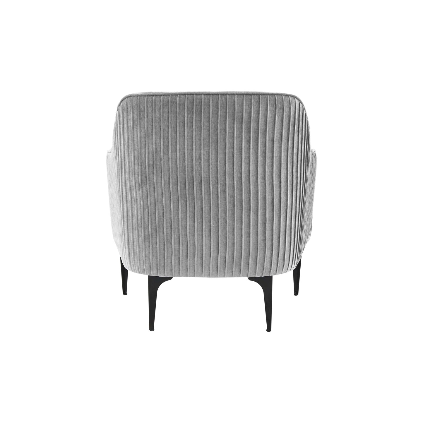 lana gray velvet accent chair with black legs