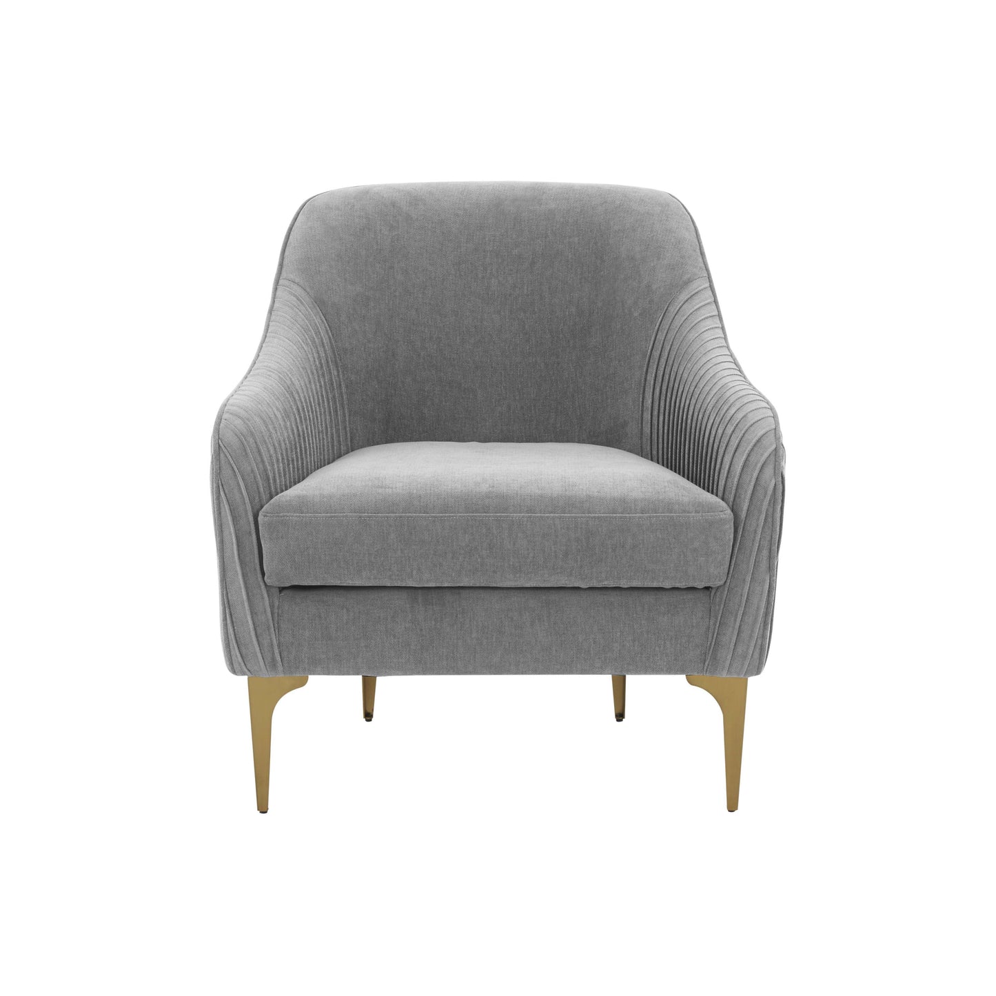 lana gray velvet accent chair