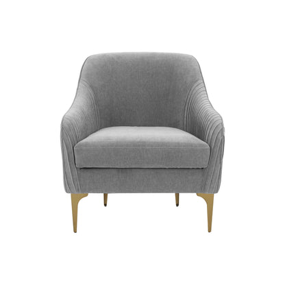 Lana Gray Velvet Accent Chair