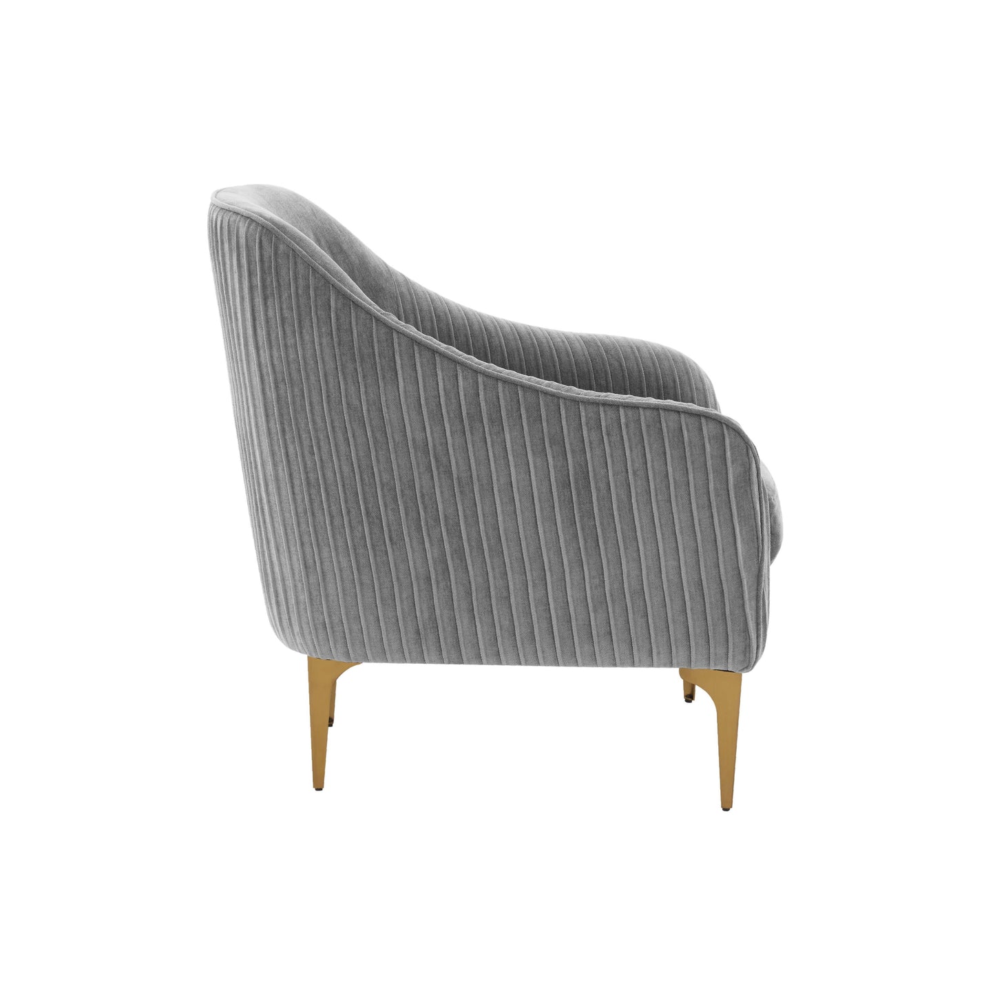 lana gray velvet accent chair