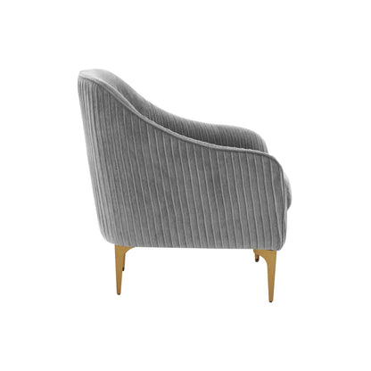 Lana Gray Velvet Accent Chair