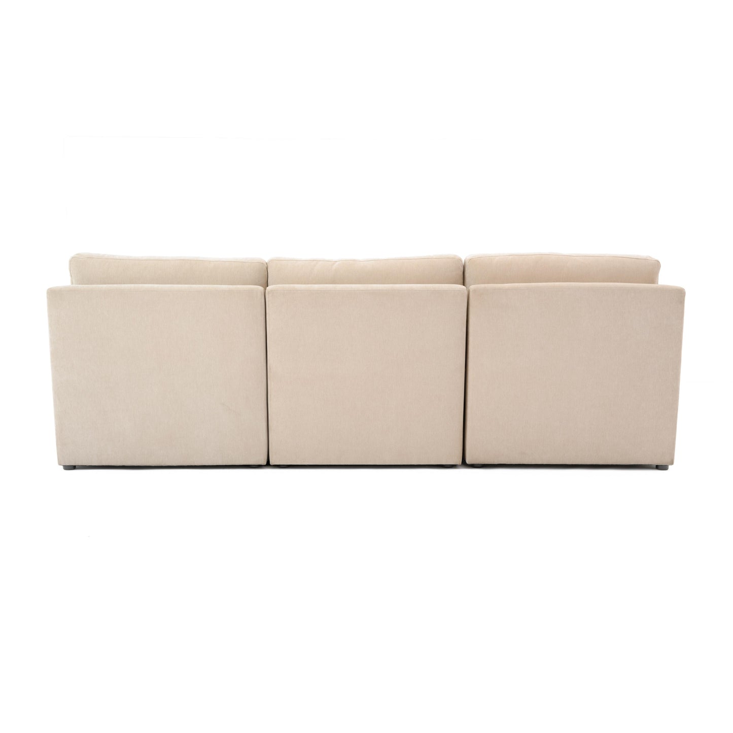libre beige modular small chaise sectional