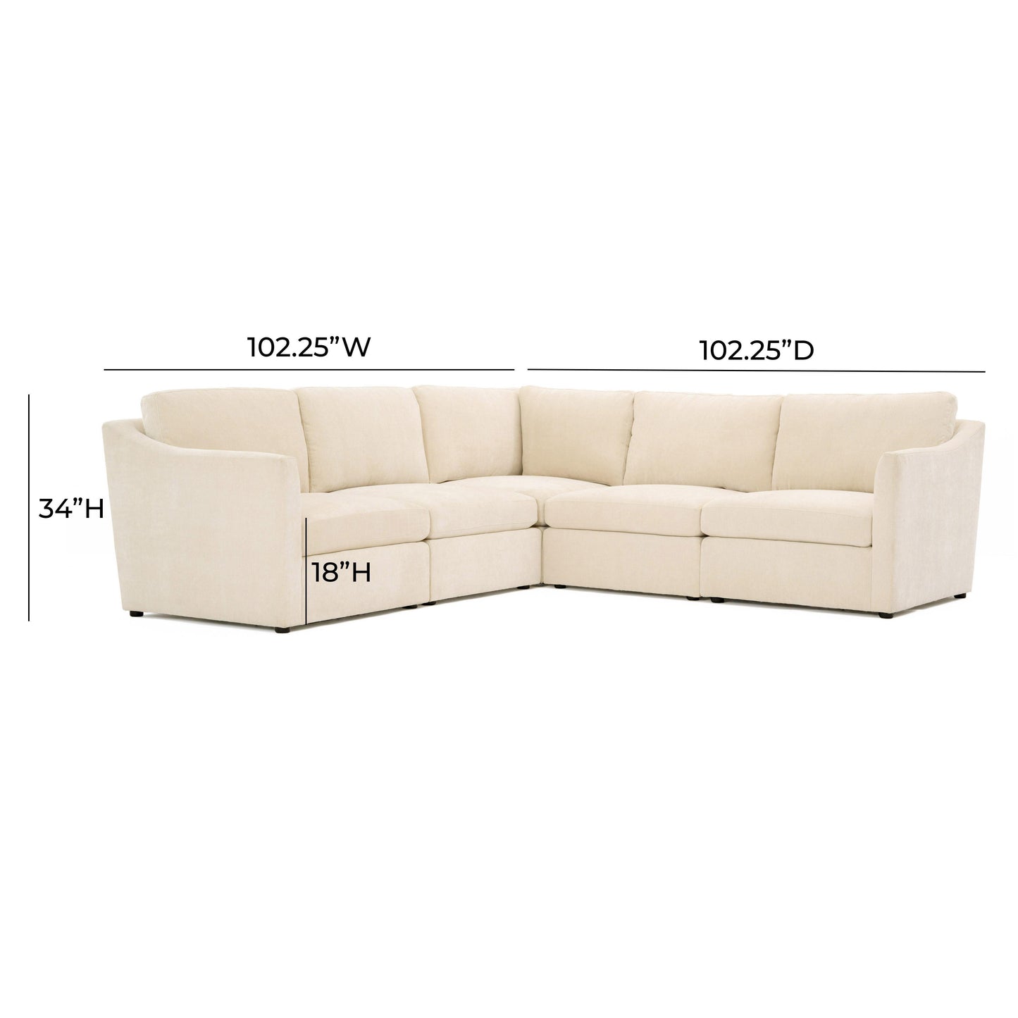 libre beige modular l sectional