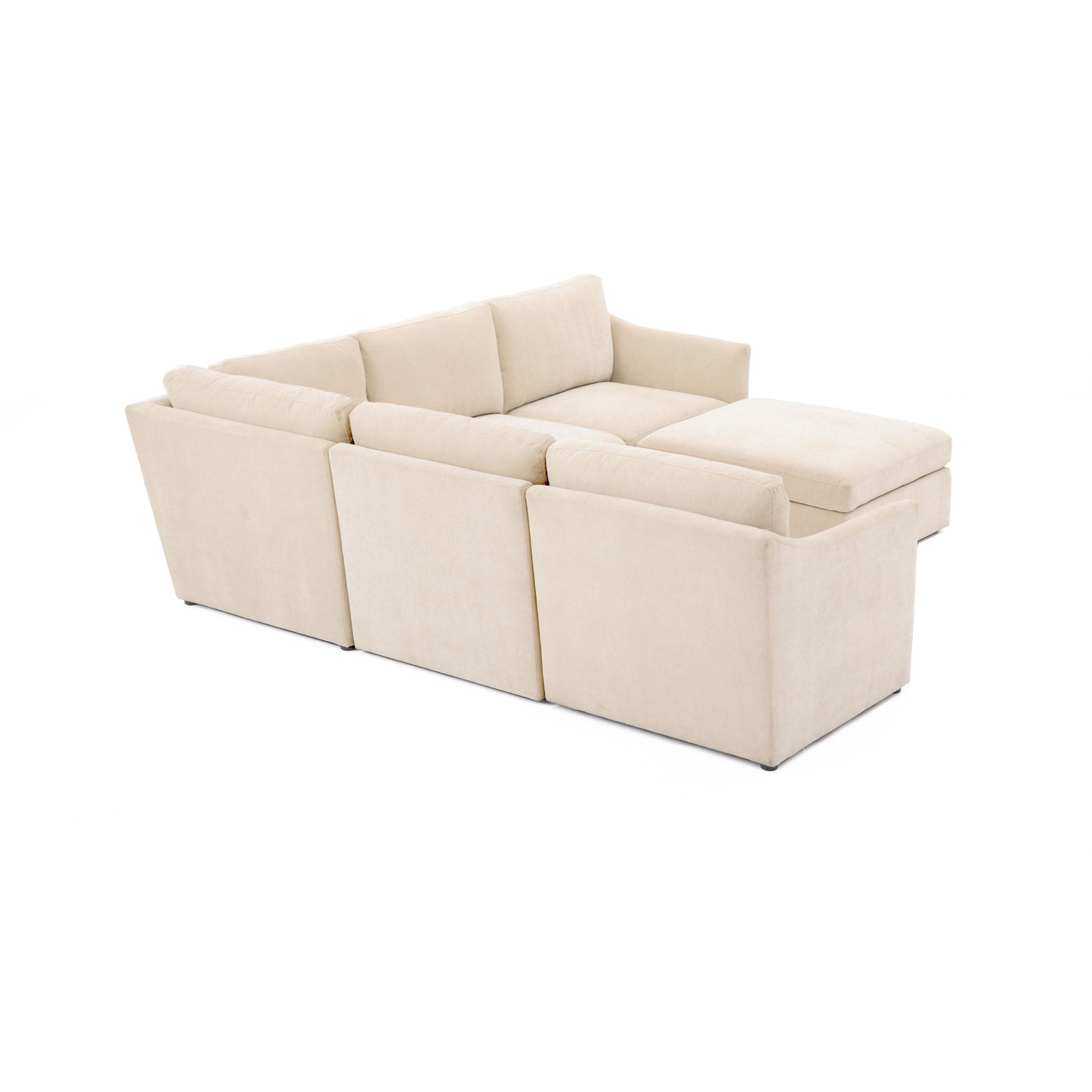 libre beige modular chaise sectional