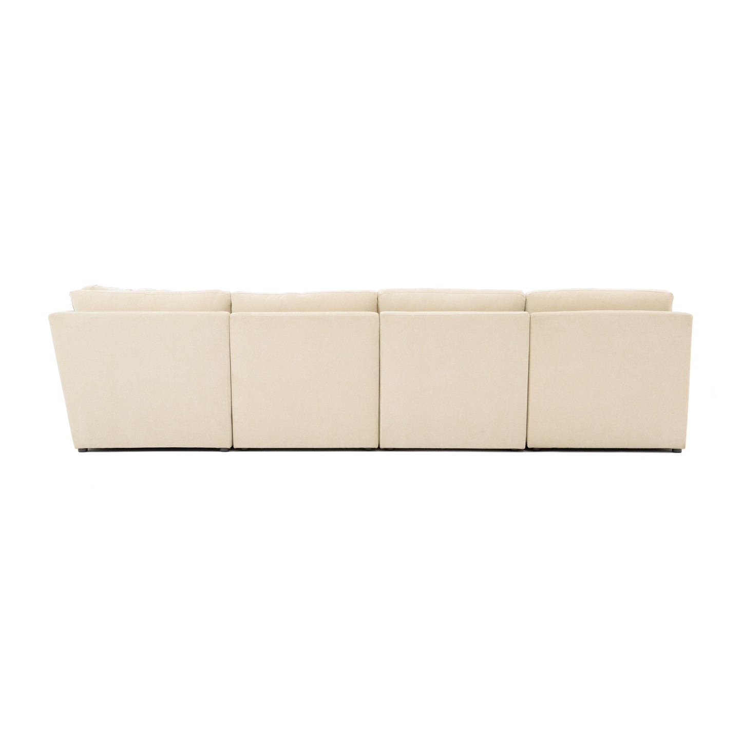 libre beige modular large chaise sectional