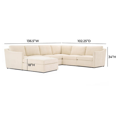 Libre Beige Modular Large Chaise Sectional