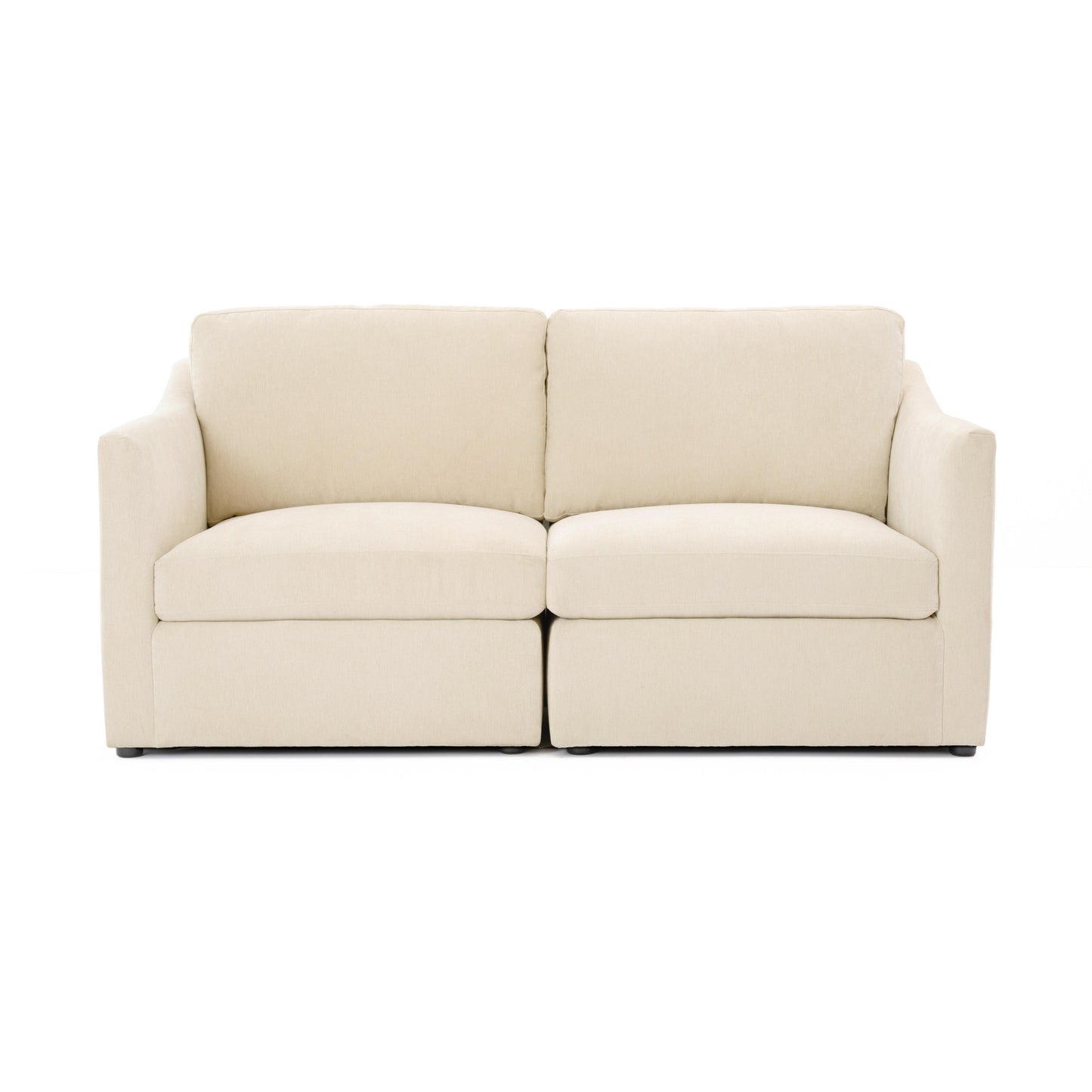 libre beige modular loveseat