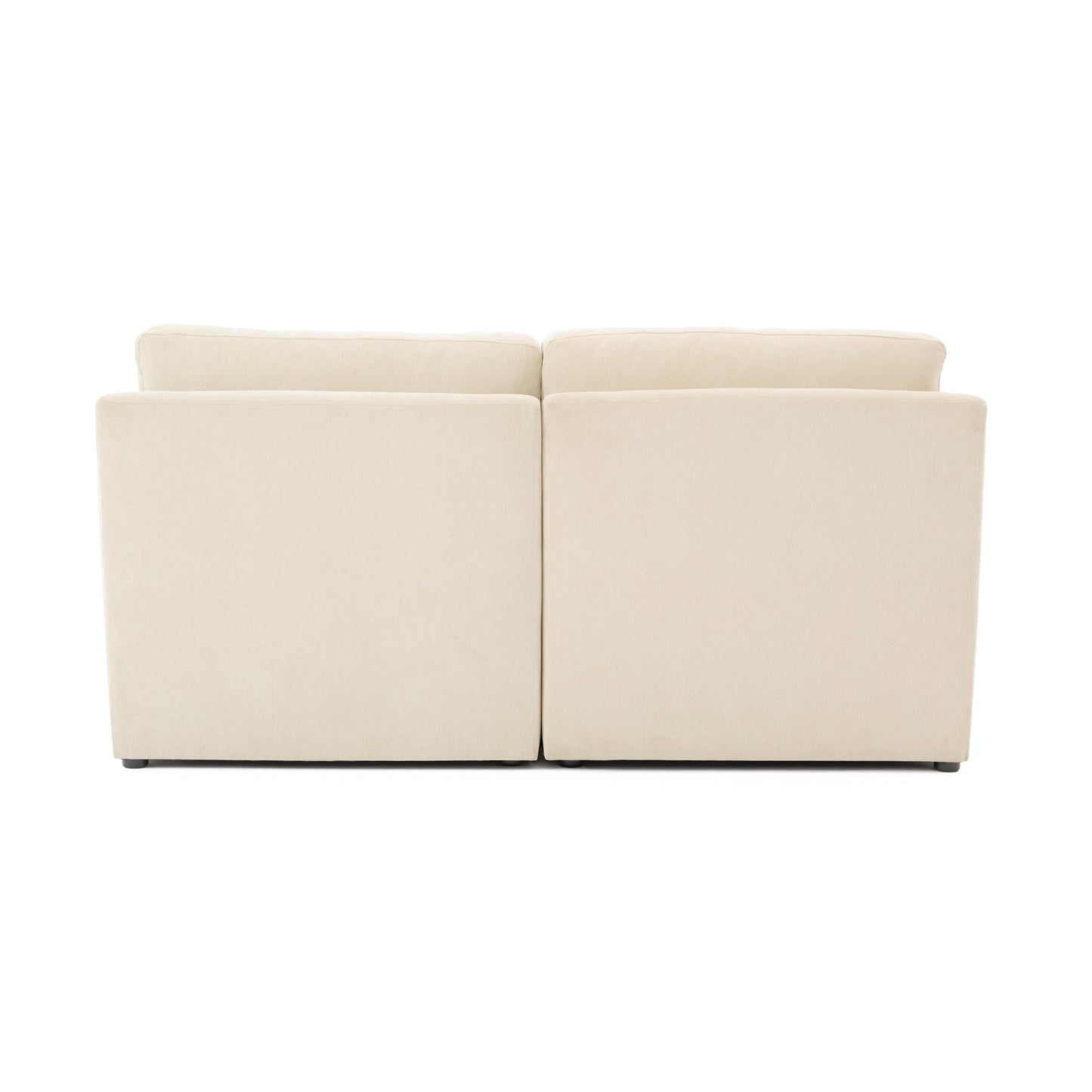 libre beige modular loveseat