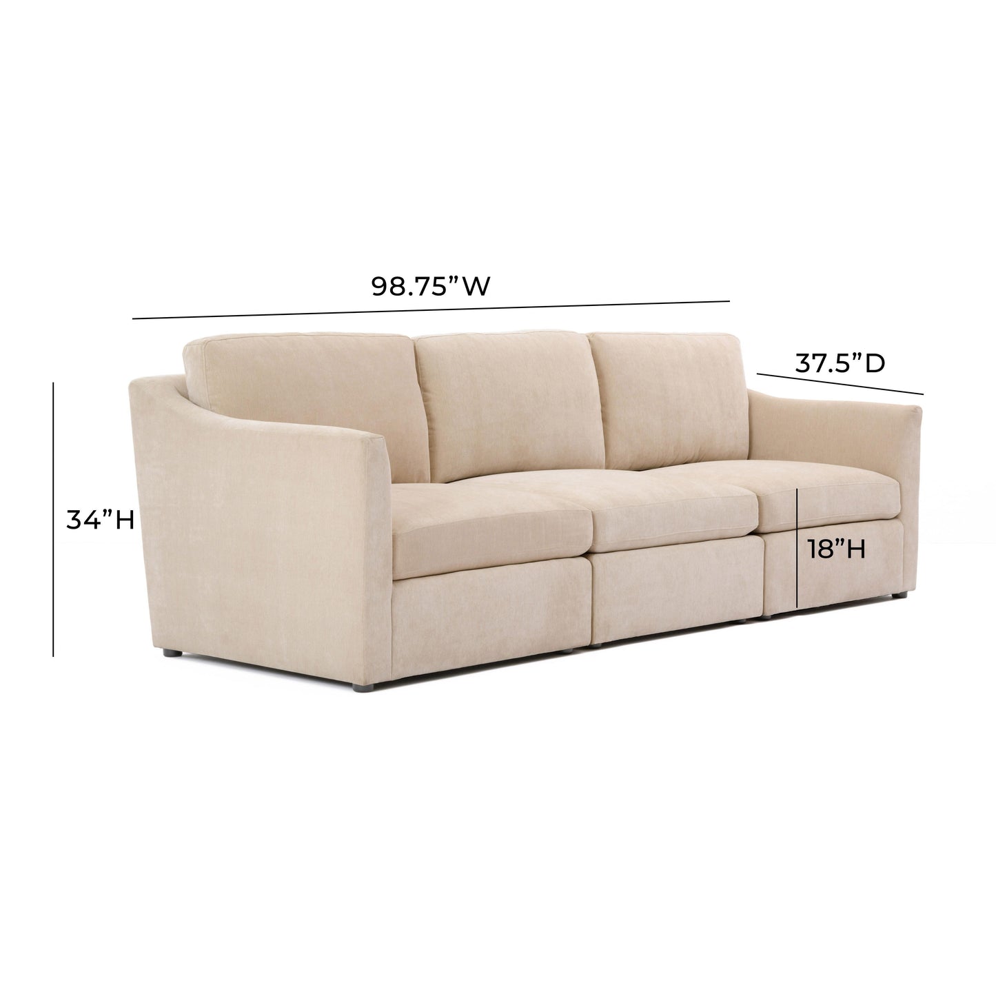 libre beige modular sofa