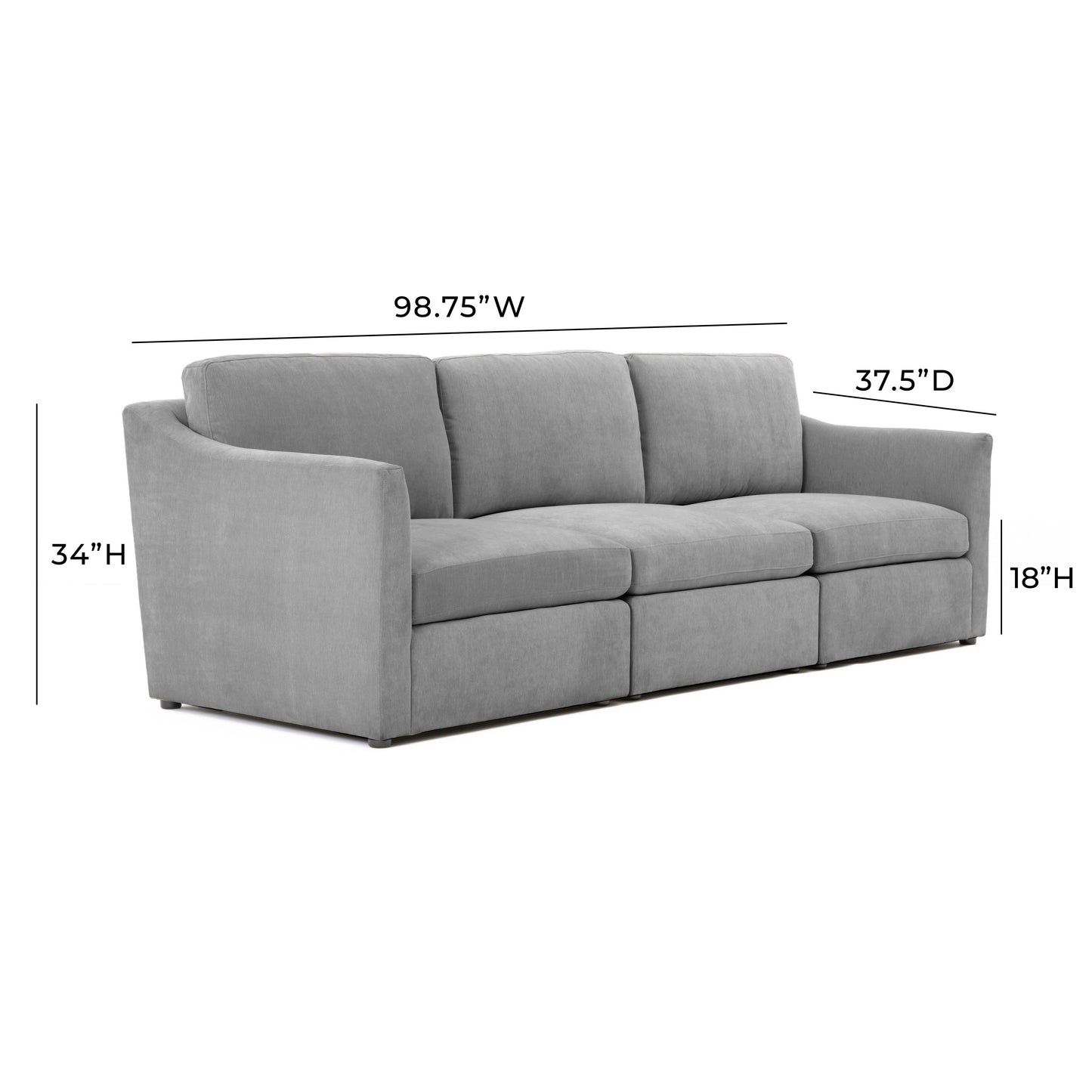 libre gray modular sofa