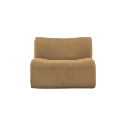 Latte Brown Performance Velvet Armless Chair - image 3