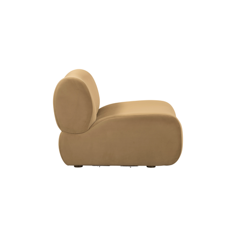 Latte Brown Performance Velvet Armless Chair - image 4