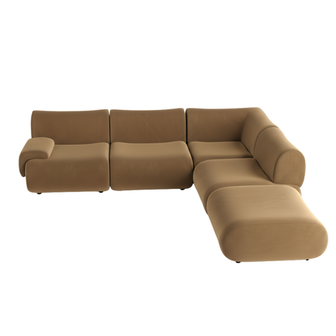 5-Piece Performance Velvet Modular Sectional - image 3