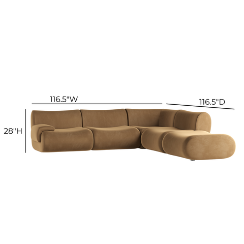 5-Piece Performance Velvet Modular Sectional - image 6