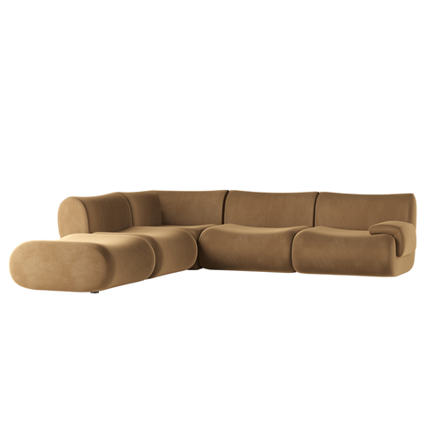5-Piece Performance Velvet Modular Sectional - image 1
