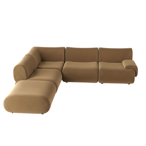5-Piece Performance Velvet Modular Sectional - image 3