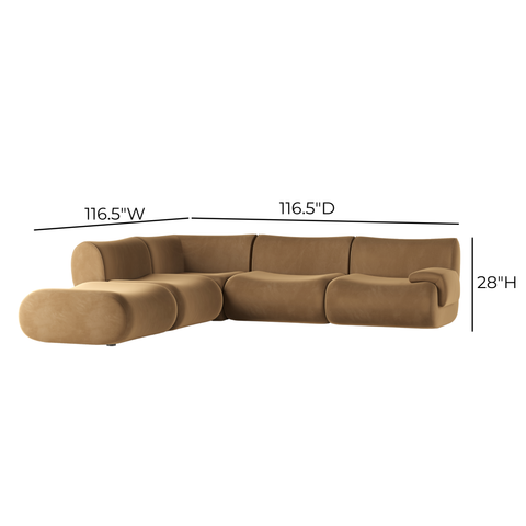 5-Piece Performance Velvet Modular Sectional - image 6