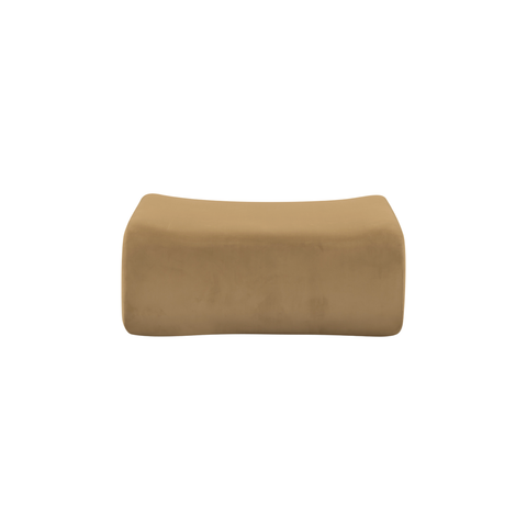 Latte Brown Performance Velvet Ottoman - image 3
