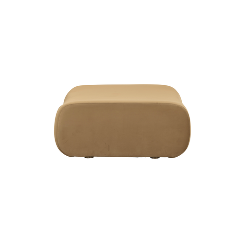 Latte Brown Performance Velvet Ottoman - image 4