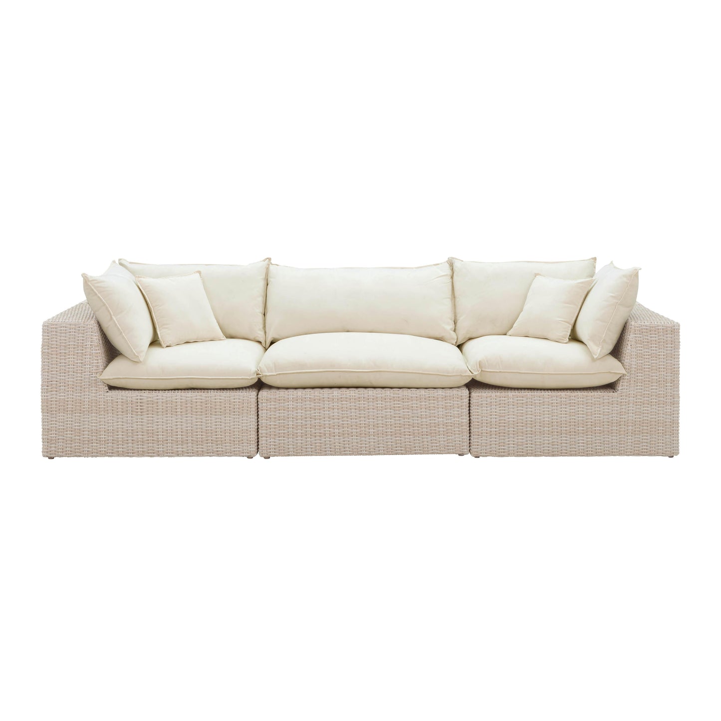 grace natural wicker outdoor modular sofa